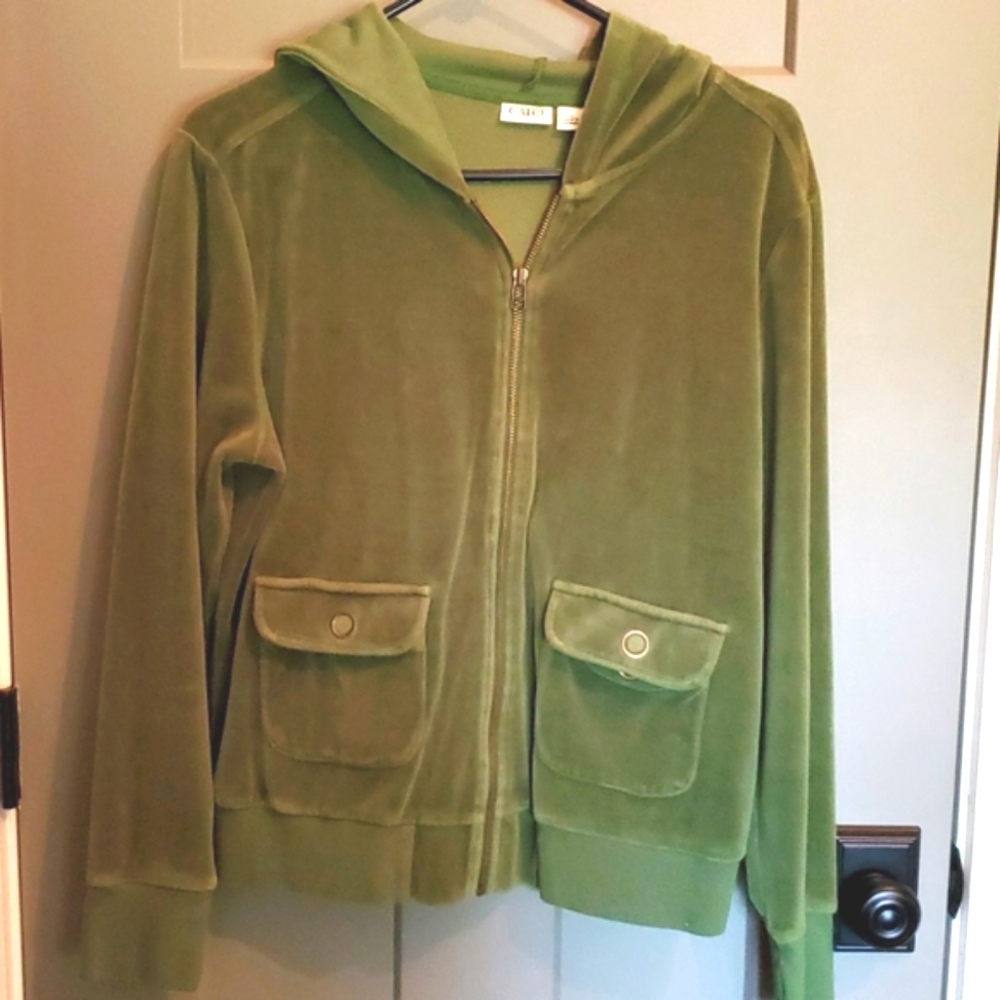 Velvet feel ladies Hoodie sz L